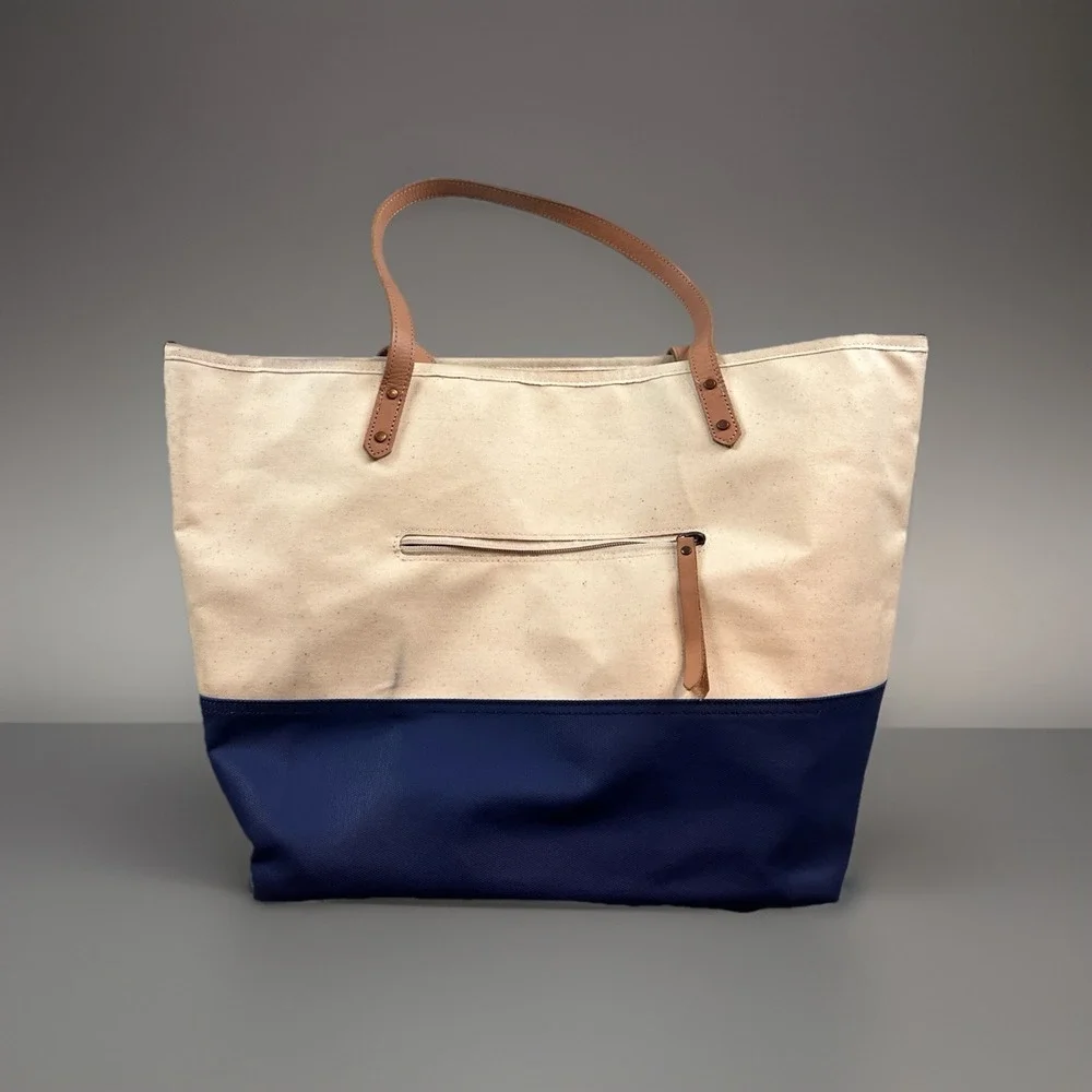 PETUNIA PICKLE BOTTOM Downtown Tote Diaper Bag Waxed Canvas Diaper Bag. Preowned